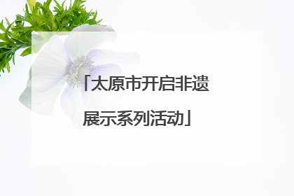 太原市开启非遗展示系列活动