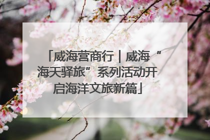 威海营商行｜威海“海天驿旅”系列活动开启海洋文旅新篇