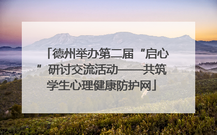 德州举办第二届“启心”研讨交流活动——共筑学生心理健康防护网