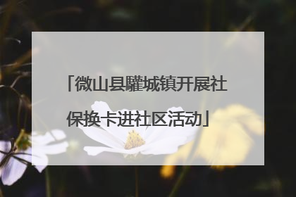 微山县驩城镇开展社保换卡进社区活动