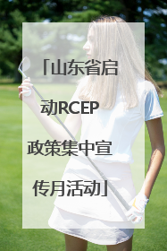 山东省启动RCEP政策集中宣传月活动