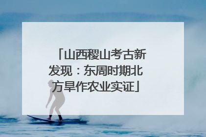 山西稷山考古新发现：东周时期北方旱作农业实证