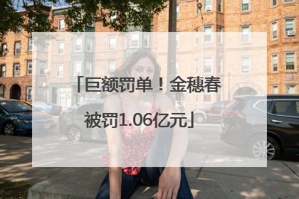 巨额罚单！金穗春被罚1.06亿元