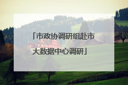 市政协调研组赴市大数据中心调研