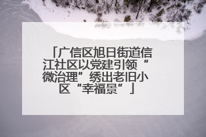 广信区旭日街道信江社区以党建引领“微治理”绣出老旧小区“幸福景”