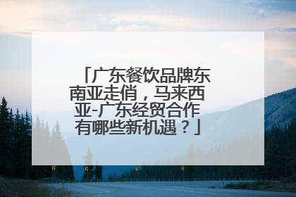 广东餐饮品牌东南亚走俏，马来西亚-广东经贸合作有哪些新机遇？