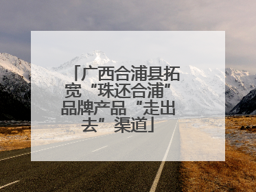 广西合浦县拓宽“珠还合浦”品牌产品“走出去”渠道