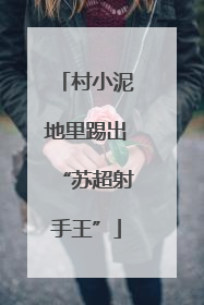 村小泥地里踢出“苏超射手王”