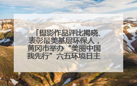 摄影作品评比揭晓、表彰最美基层环保人，黄冈市举办“美丽中国我先行”六五环境日主题宣传活动