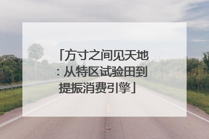 方寸之间见天地：从特区试验田到提振消费引擎