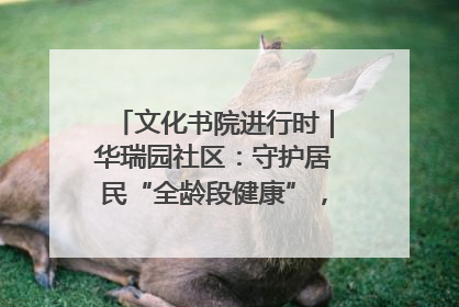 文化书院进行时｜华瑞园社区：守护居民“全龄段健康”，“圈”出幸福感