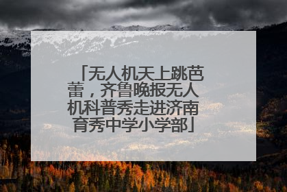 无人机天上跳芭蕾，齐鲁晚报无人机科普秀走进济南育秀中学小学部