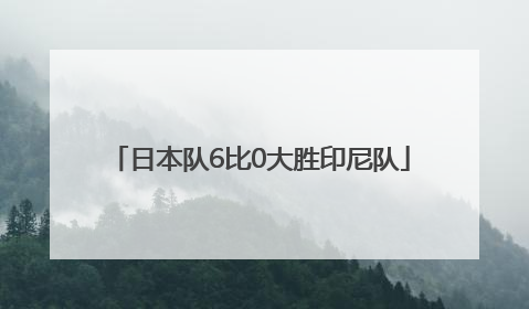 日本队6比0大胜印尼队