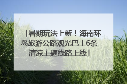暑期玩法上新！海南环岛旅游公路观光巴士6条清凉主题线路上线