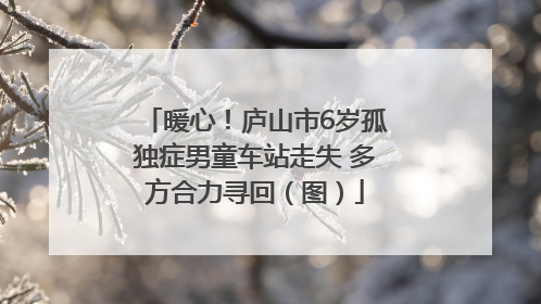 暖心！庐山市6岁孤独症男童车站走失 多方合力寻回（图）