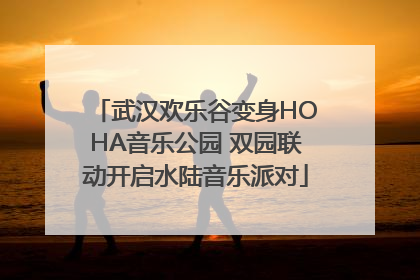 武汉欢乐谷变身HOHA音乐公园 双园联动开启水陆音乐派对