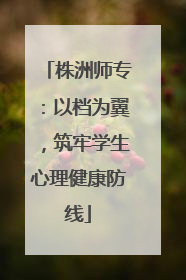 株洲师专：以档为翼，筑牢学生心理健康防线