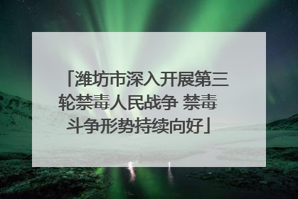 潍坊市深入开展第三轮禁毒人民战争 禁毒斗争形势持续向好