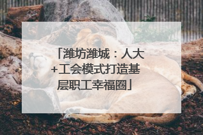 潍坊潍城：人大+工会模式打造基层职工幸福圈