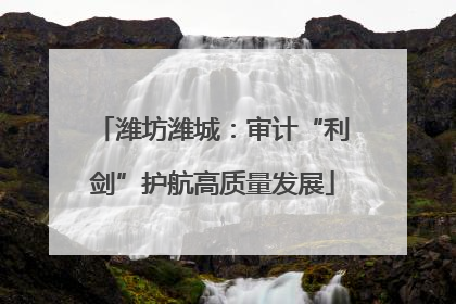 潍坊潍城：审计“利剑”护航高质量发展