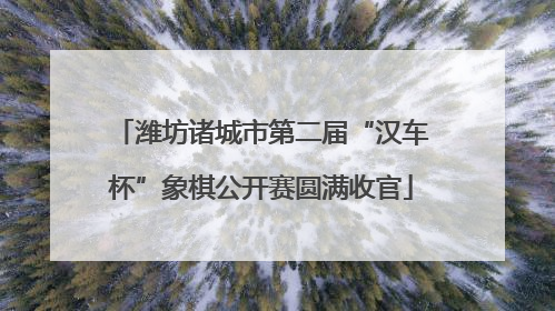 潍坊诸城市第二届“汉车杯”象棋公开赛圆满收官