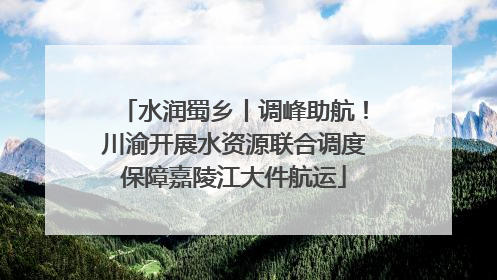 水润蜀乡丨调峰助航！川渝开展水资源联合调度保障嘉陵江大件航运