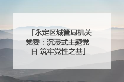永定区城管局机关党委：沉浸式主题党日 筑牢党性之基