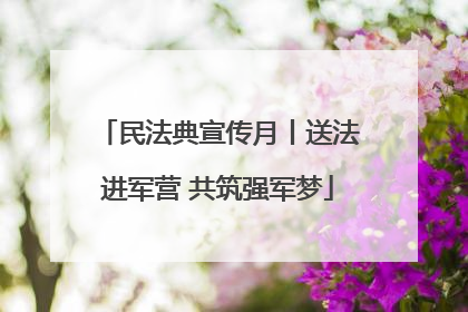 民法典宣传月丨送法进军营 共筑强军梦