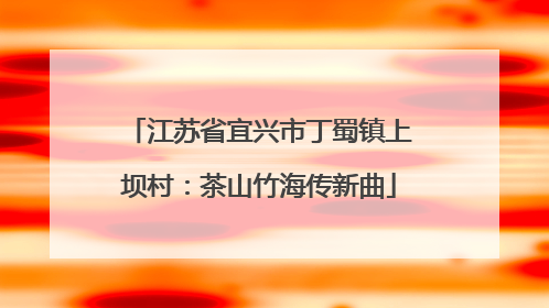 江苏省宜兴市丁蜀镇上坝村：茶山竹海传新曲
