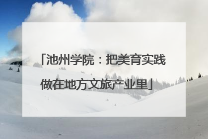 池州学院：把美育实践做在地方文旅产业里