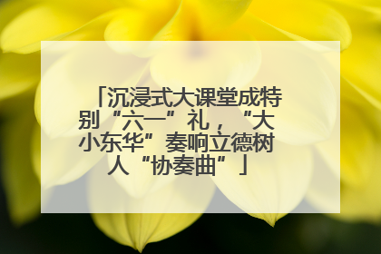 沉浸式大课堂成特别“六一”礼，“大小东华”奏响立德树人“协奏曲”