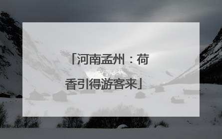 河南孟州：荷香引得游客来