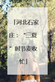 河北石家庄：“三夏”时节麦收忙
