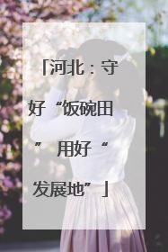 河北：守好“饭碗田” 用好“发展地”