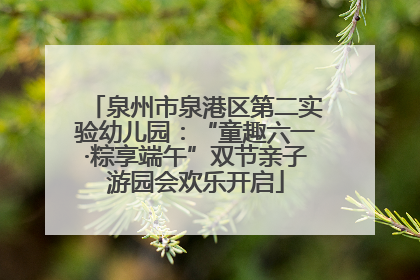 泉州市泉港区第二实验幼儿园：“童趣六一·粽享端午”双节亲子游园会欢乐开启