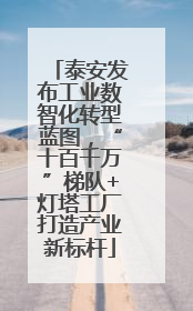 泰安发布工业数智化转型蓝图，“十百千万”梯队+灯塔工厂打造产业新标杆