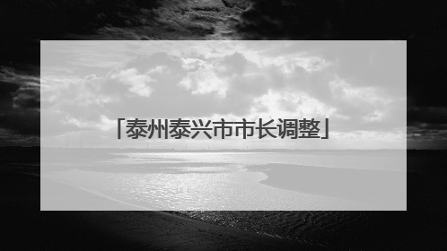 泰州泰兴市市长调整