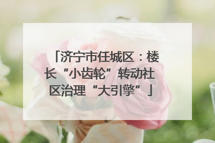 济宁市任城区：楼长“小齿轮”转动社区治理“大引擎”