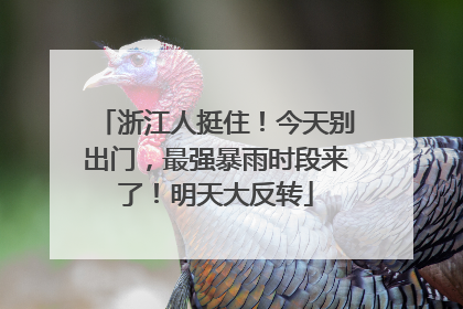 浙江人挺住！今天别出门，最强暴雨时段来了！明天大反转