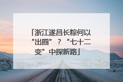 浙江遂昌长粽何以“出圈”？“七十二变”中探新路