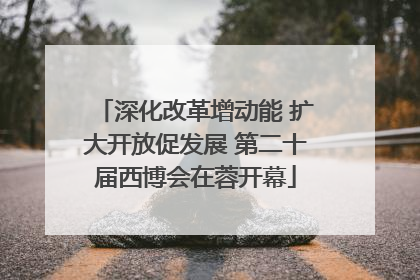 深化改革增动能 扩大开放促发展 第二十届西博会在蓉开幕