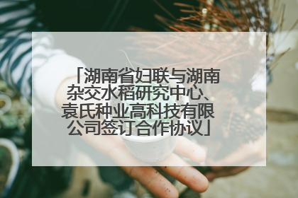 湖南省妇联与湖南杂交水稻研究中心、袁氏种业高科技有限公司签订合作协议