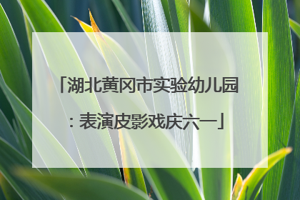 湖北黄冈市实验幼儿园：表演皮影戏庆六一