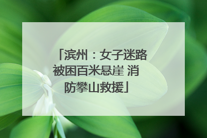 滨州：女子迷路被困百米悬崖 消防攀山救援