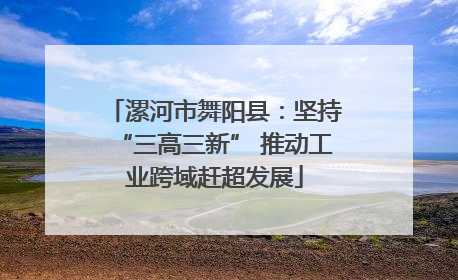 漯河市舞阳县：坚持“三高三新” 推动工业跨域赶超发展