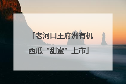老河口王府洲有机西瓜“甜蜜”上市