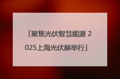 聚焦光伏智慧能源 2025上海光伏展举行