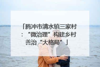 腾冲市清水镇三家村：“微治理”构建乡村善治“大格局”