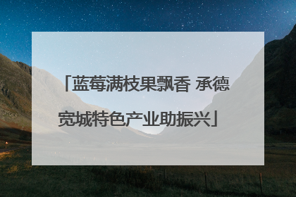 蓝莓满枝果飘香 承德宽城特色产业助振兴