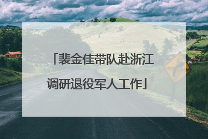 裴金佳带队赴浙江调研退役军人工作